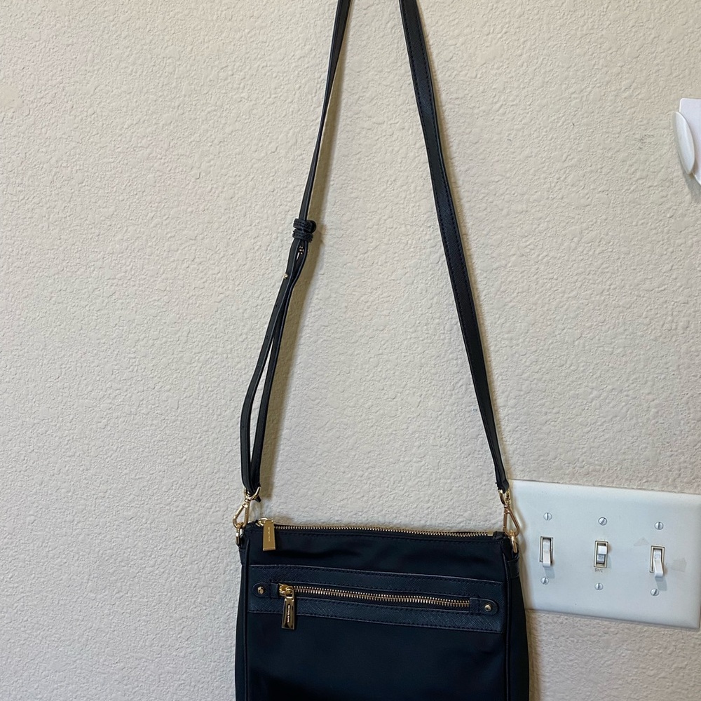 Michael Kors Black Crossbody Bag with Gold Accents - Picture 3 of 10
